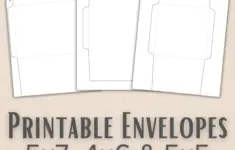 Printable Envelope Templates 5x7 4x6 5x5