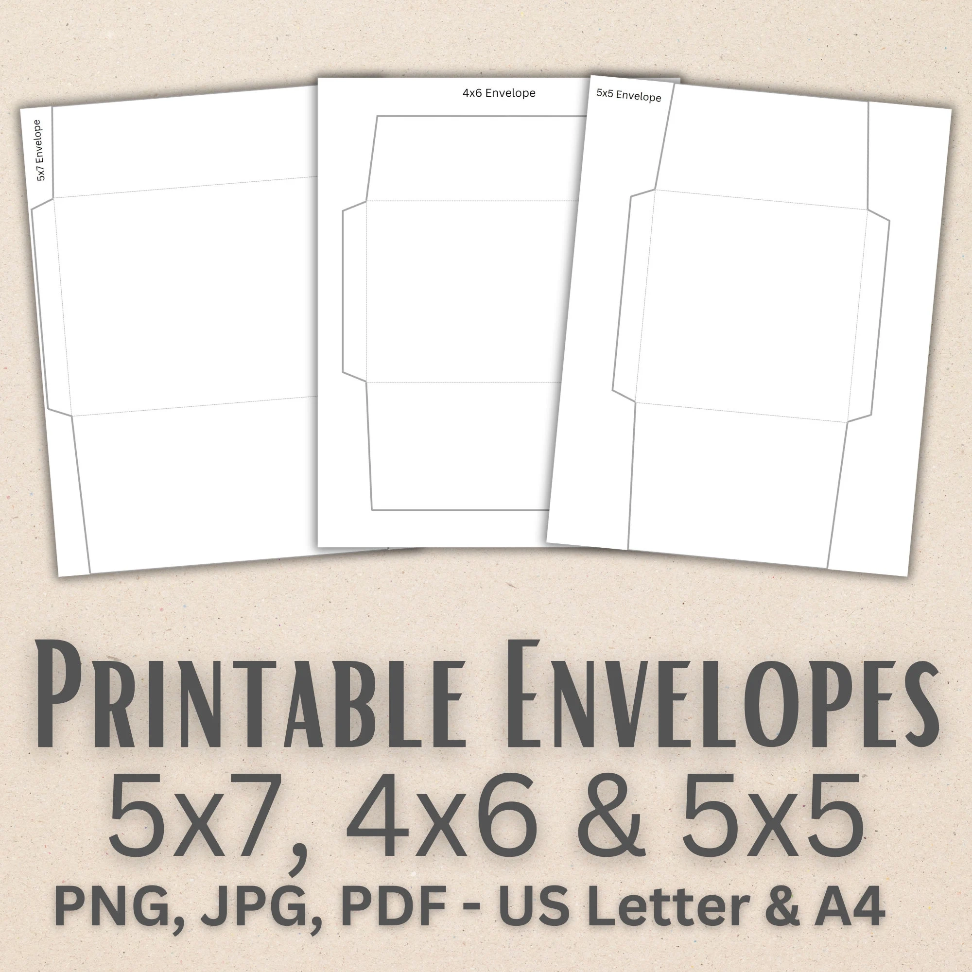 Printable Envelope Templates 5x7 4x6 5x5 Printable Envelope Templates 5x7 4x6 5x5