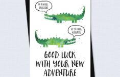Printable Farewell Goodbye Card Good Luck With
