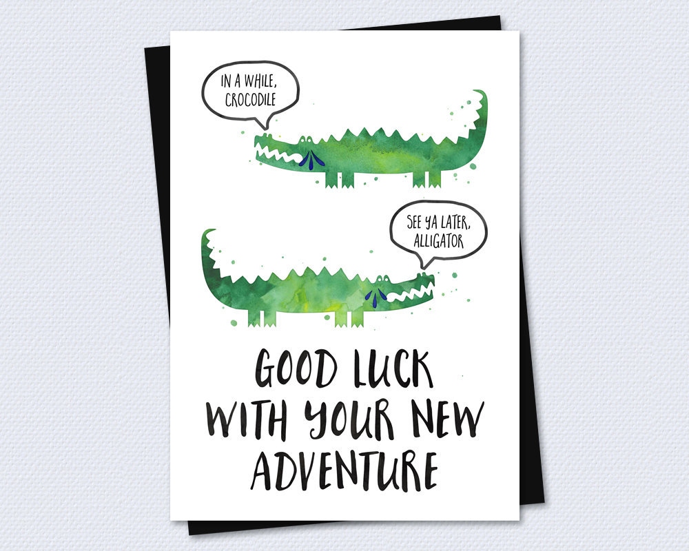 Printable Farewell Goodbye Card Good Luck With