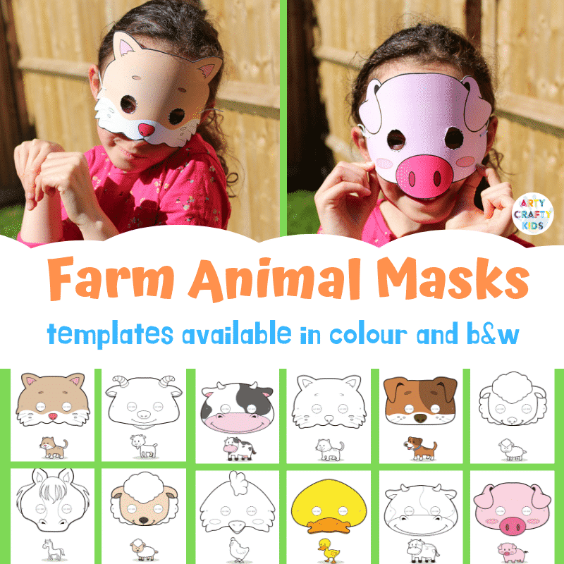 Printable Farm Animal Masks For Kids