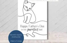 Printable Fathers Day Card 5 X 7 Digital
