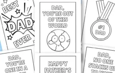 Printable Fathers Day Cards To Colour