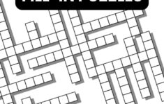 Printable Fill In Puzzles