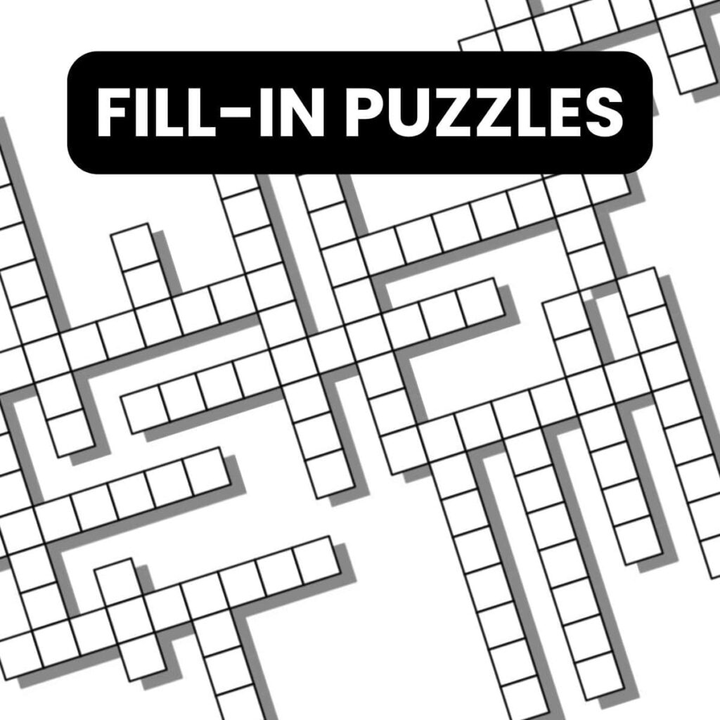 Printable Fill In Puzzles