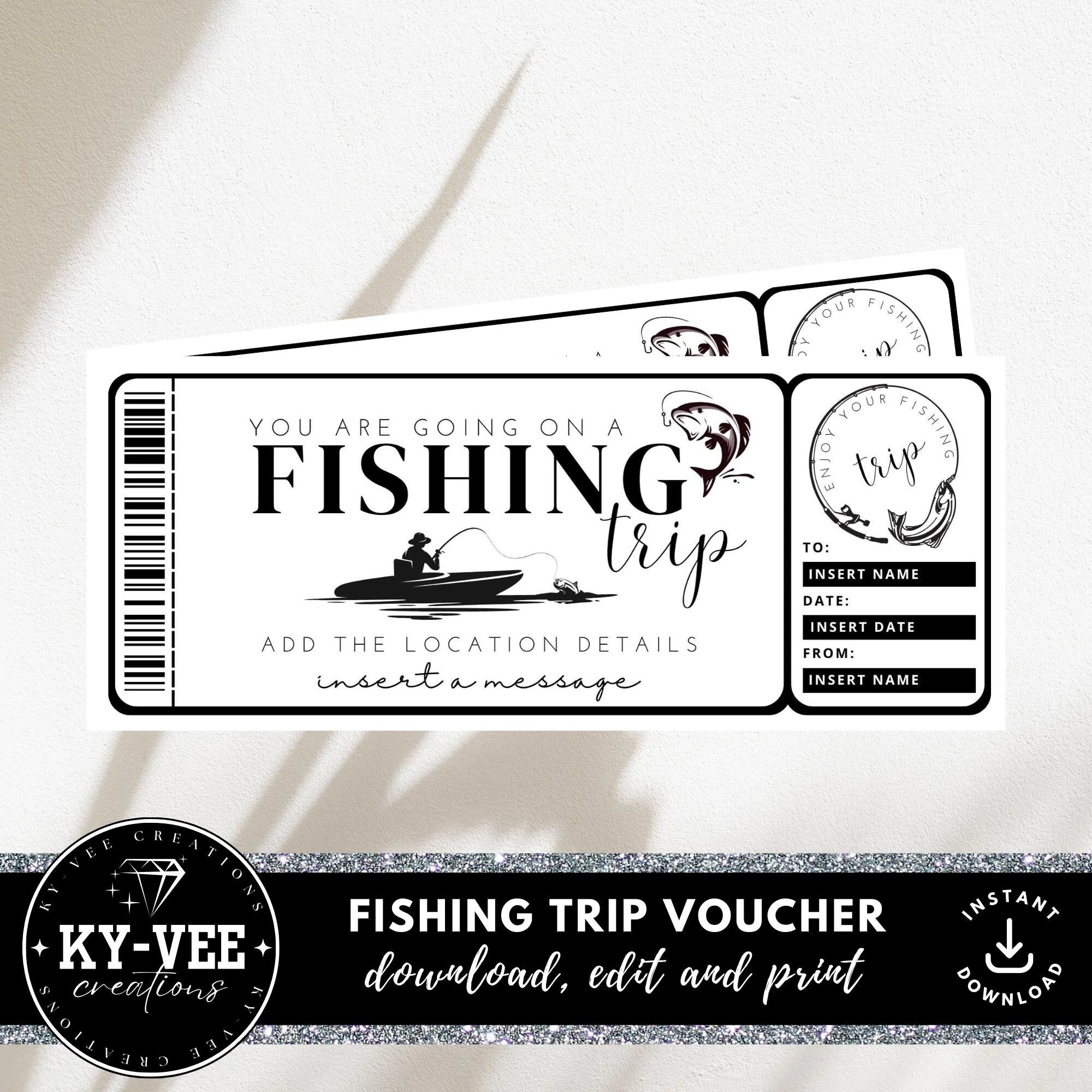 Printable Fishing Gift Certificate Printable Fishing Gift Certificate