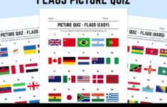 Printable Flags Picture Quiz With