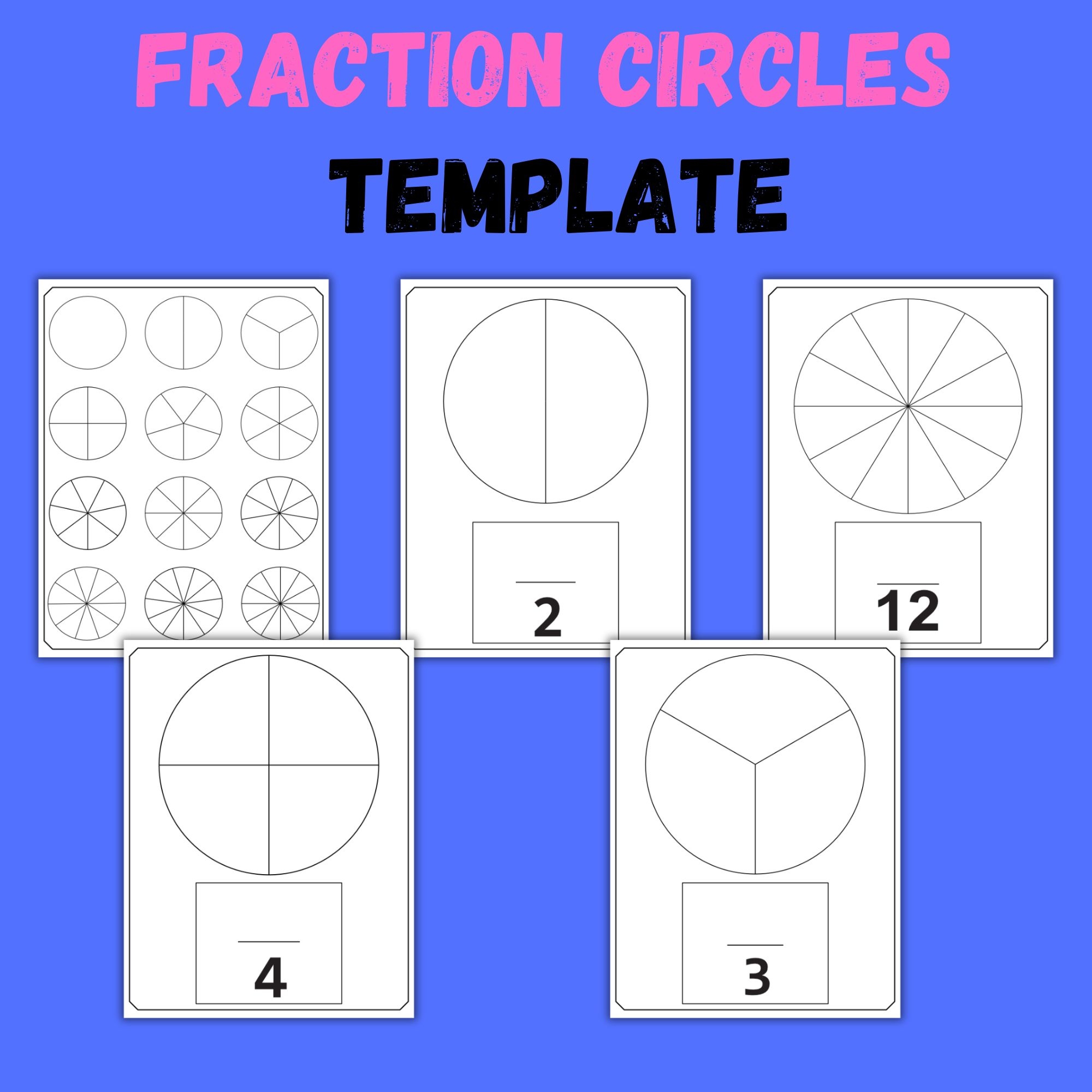 free printable blank fraction circles free printable blank fraction circles