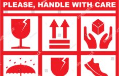 Printable Fragile Please Handle Care White 1549495241