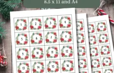 Printable Gift Exchange Numbers White