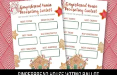 Printable Gingerbread House Voting Ballot