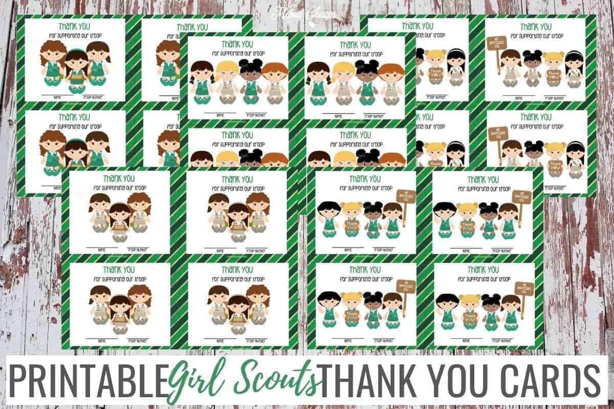 Printable Girl Scout Thank You Cards Printable Girl Scout Thank You Cards