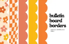 Printable Groovy Borders Bulletin Board