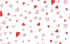 Printable Hand Drawn Valentines Day Wrapping Paper