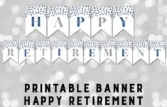 Printable Happy Retirement Banner Dark