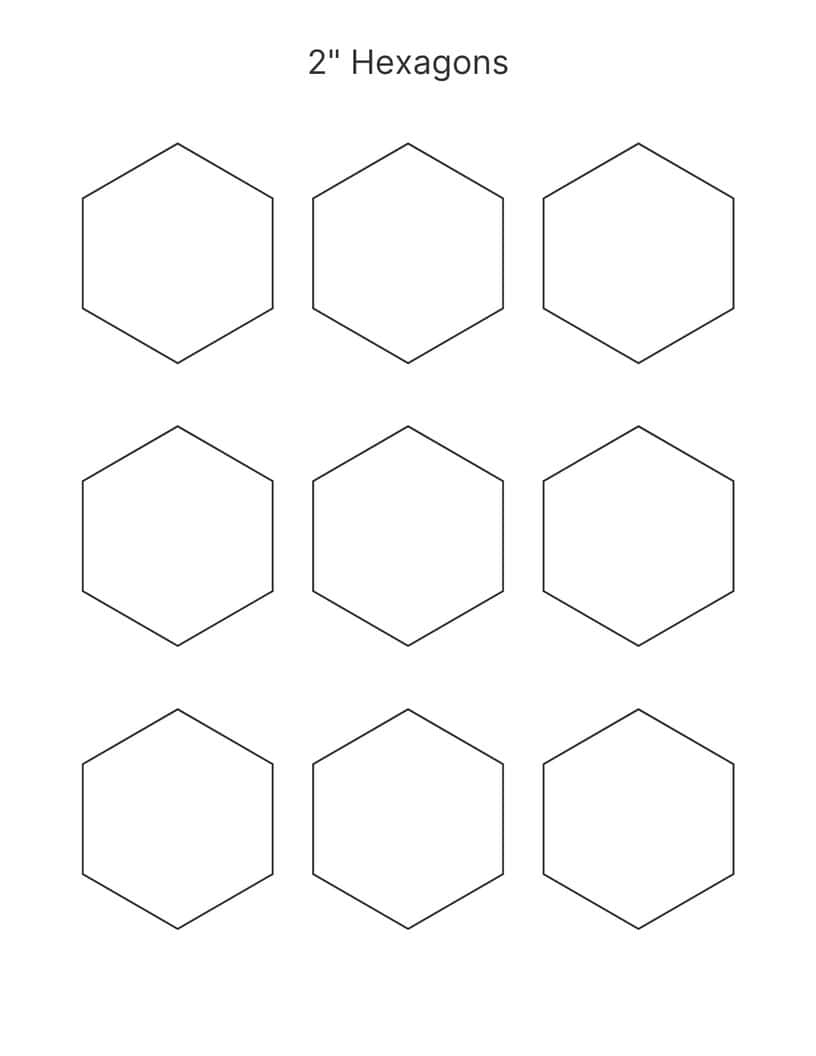 Printable Hexagon Shape