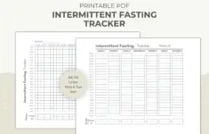 Printable Intermittent Fasting Tracker
