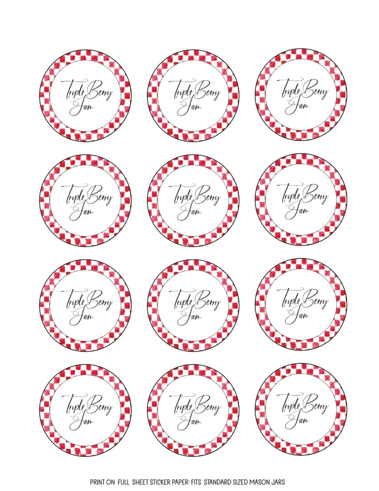 Printable Jam Jar Labels Printable Jam Jar Labels