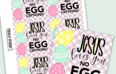 Printable Jesus Loves You Easter Egg Gift Tags Instant Digital Download