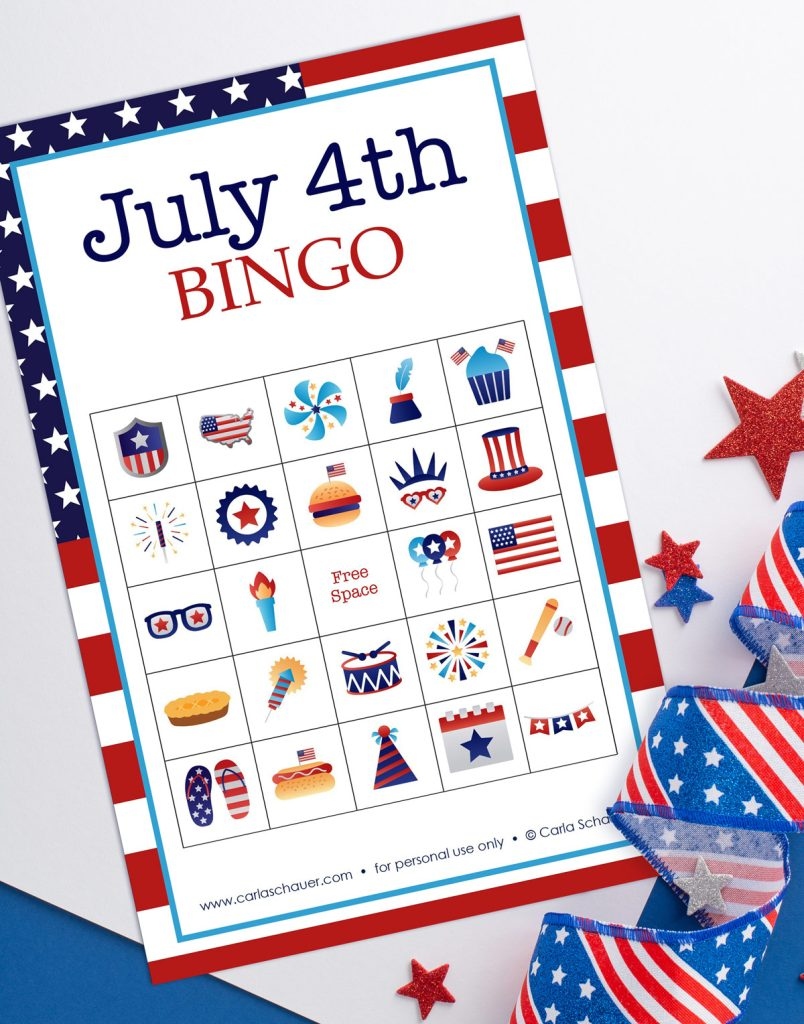 Printable July 4th Bingo Cards