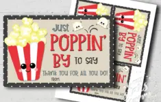 Printable Just Poppin By To Say Thank