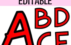 Printable Large Red Bulletin Board