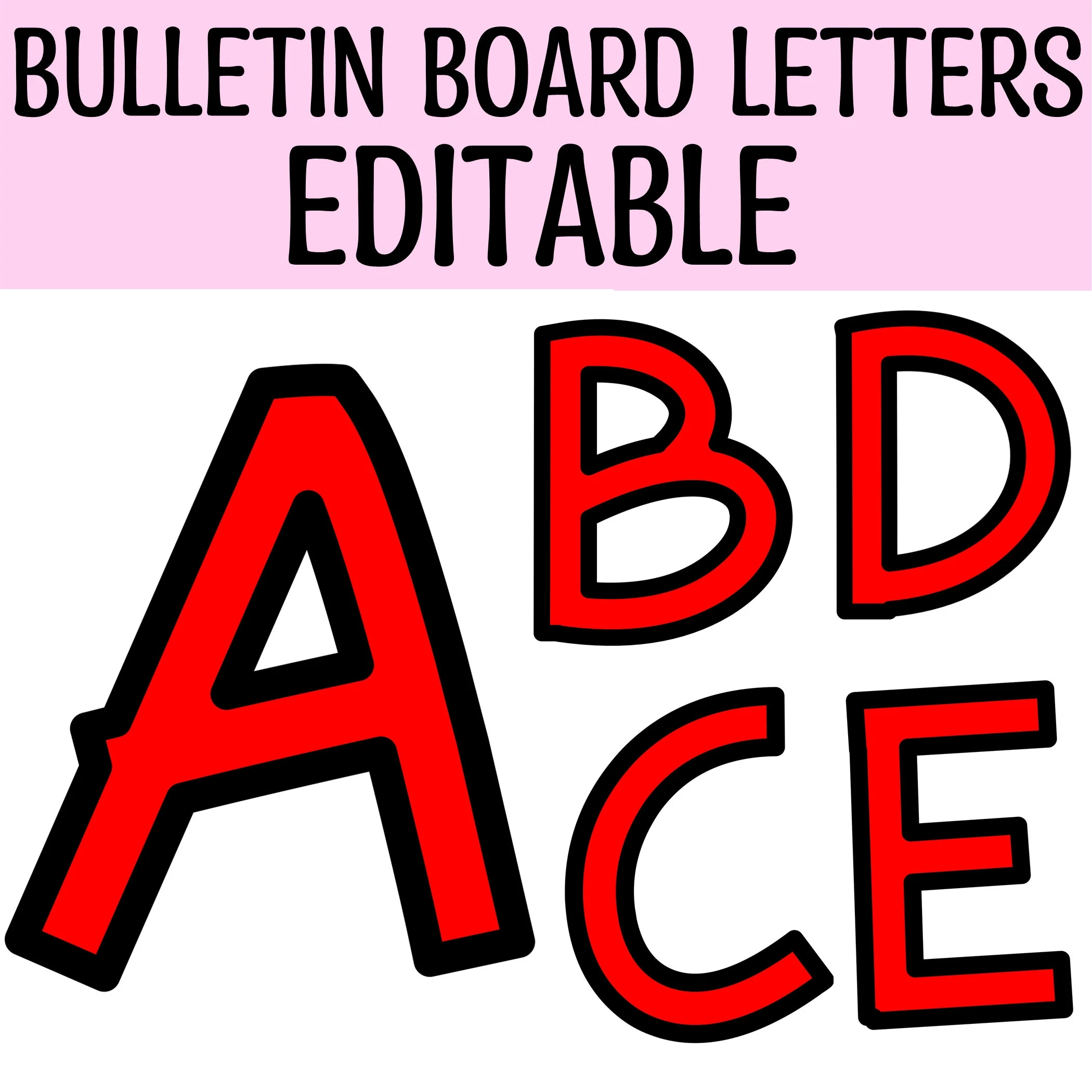Printable Large Red Bulletin Board Printable Large Red Bulletin Board