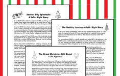 Printable Left Right Story For Christmas Party Games