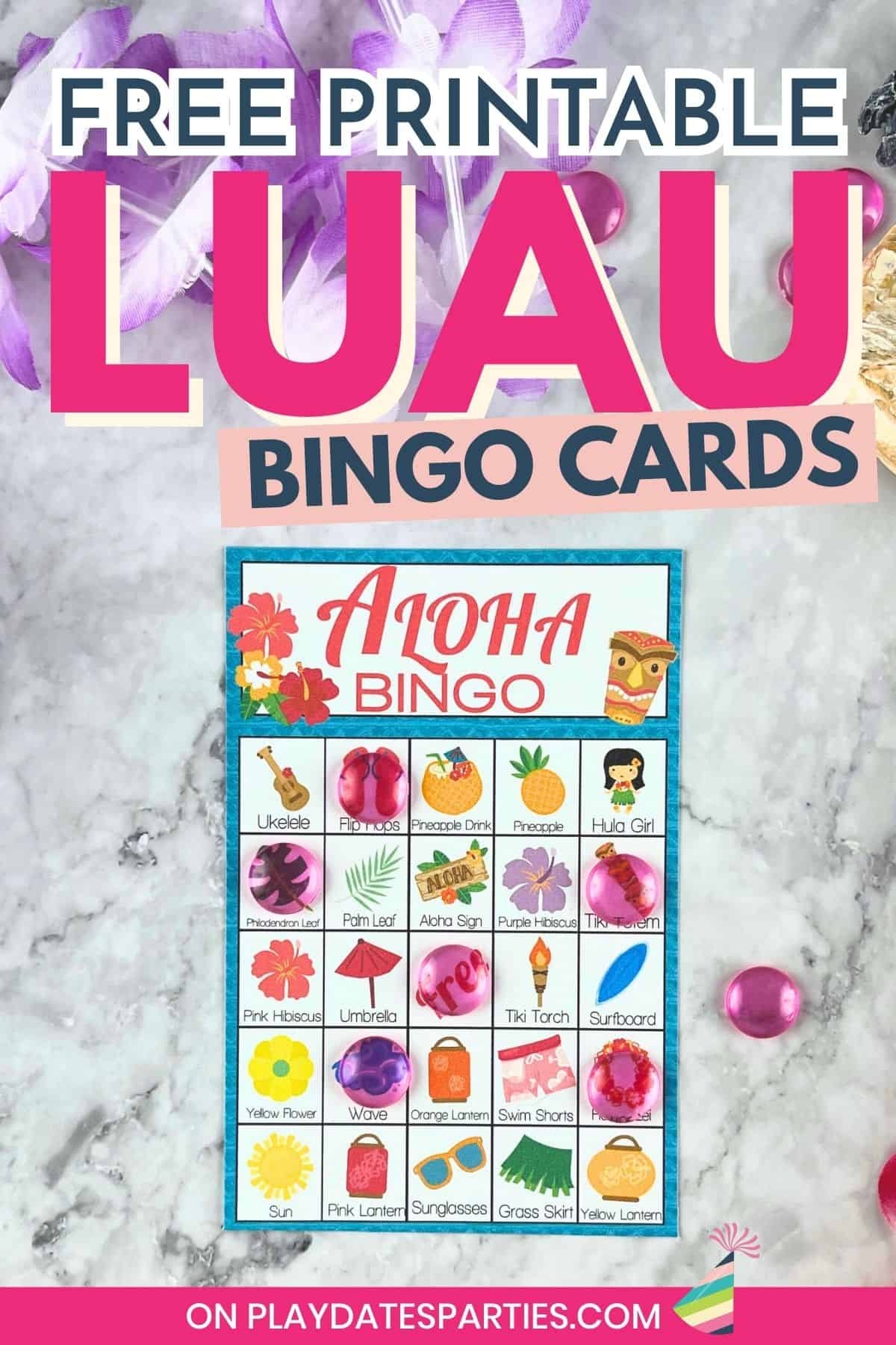 Printable Luau Bingo Printable Luau Bingo