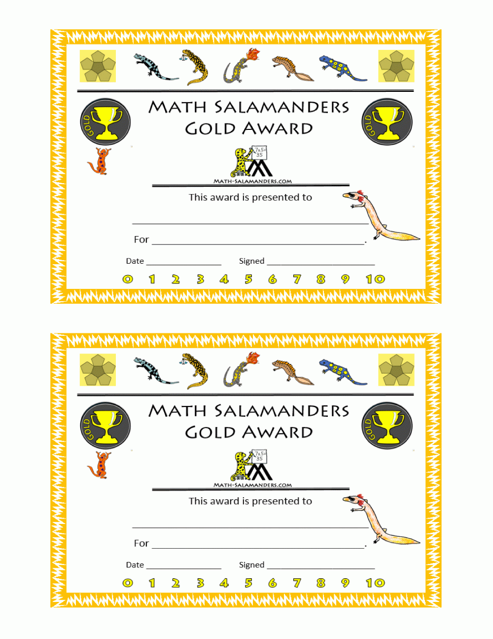 Printable Math Certificates Printable Math Certificates
