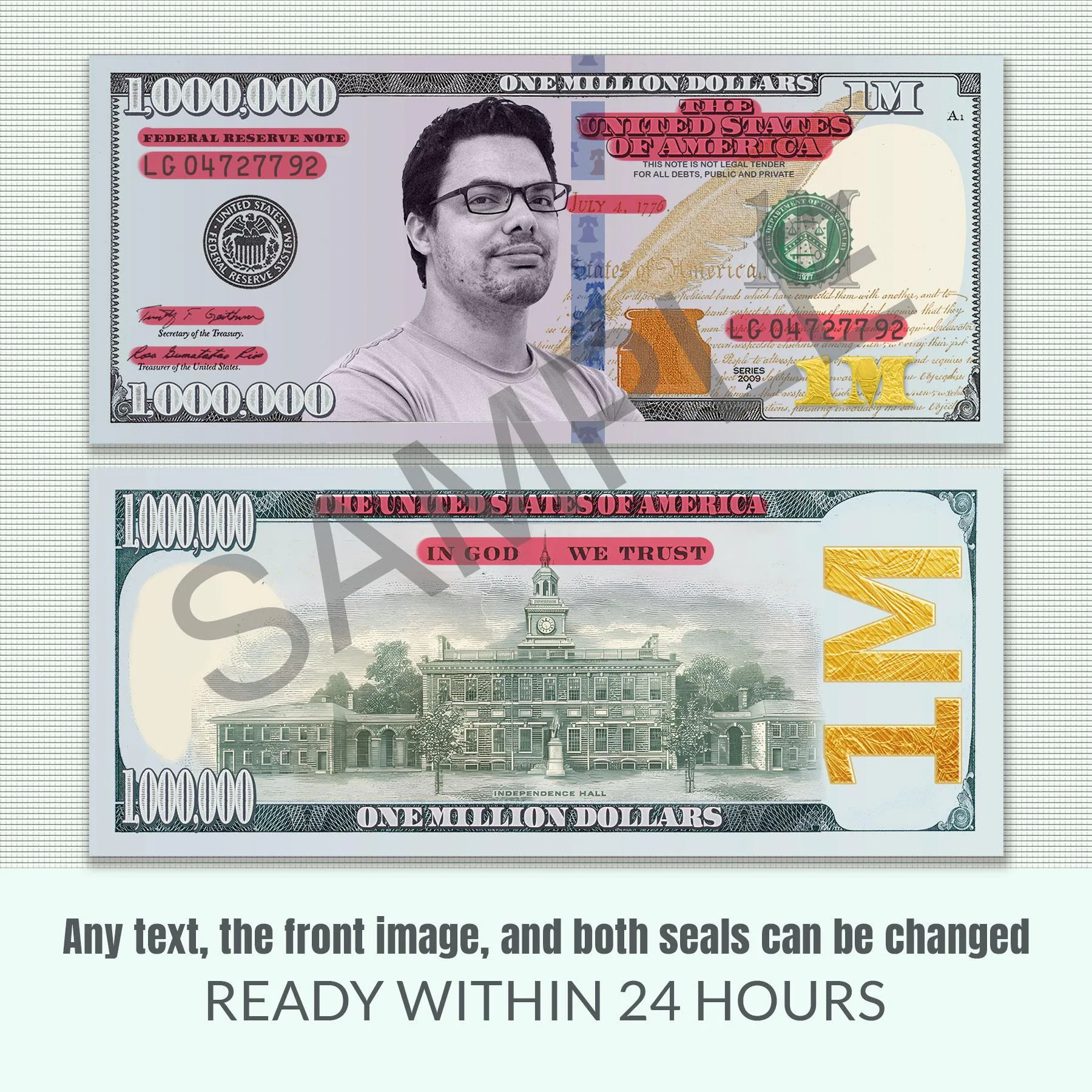 Printable Million Dollar Bill