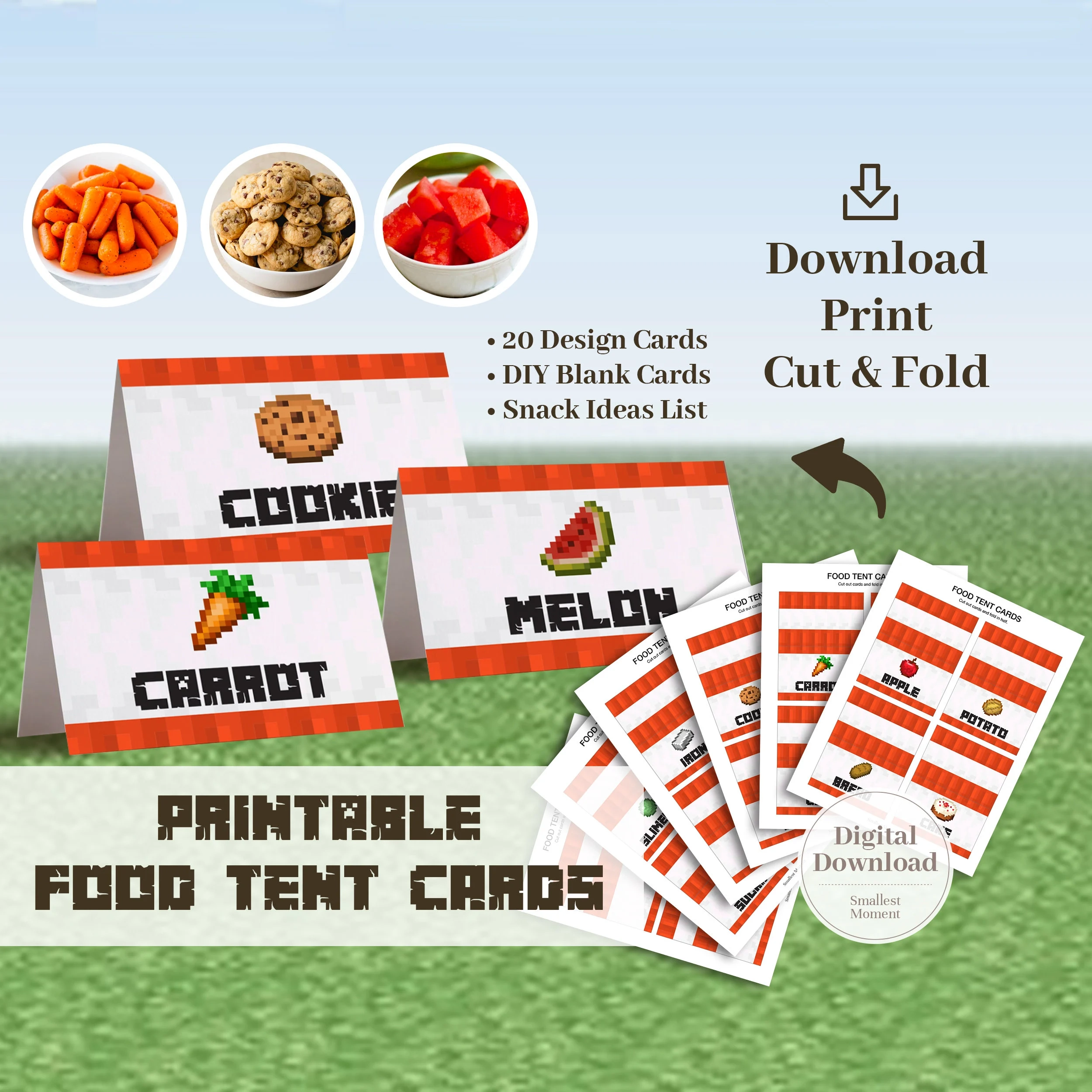 free minecraft party food printables free minecraft party food printables