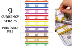 Printable Money Bands 11 Colorful
