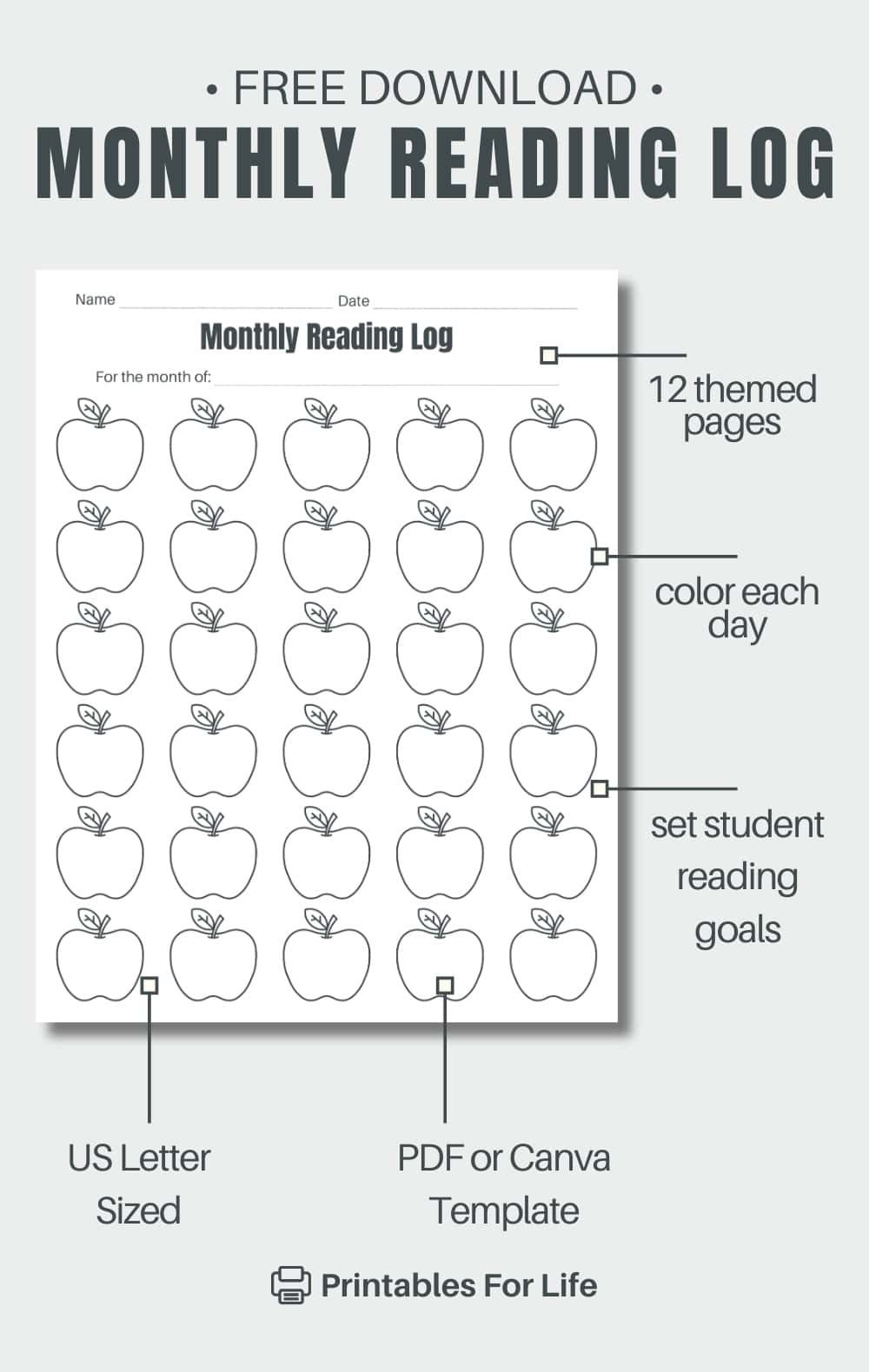 Printable Monthly Reading Log