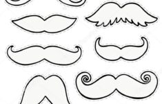 Printable Mustache Template Free