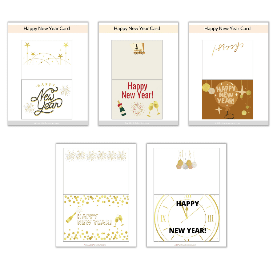 Printable New Years Cards Printable New Years Cards