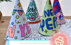 Printable New Years Hats