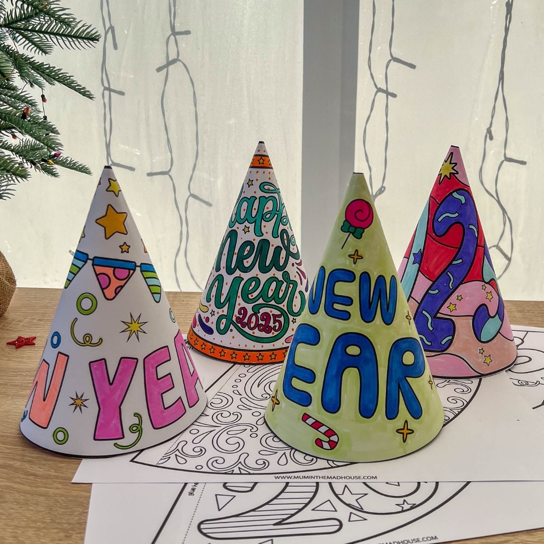 free printable new years eve hats