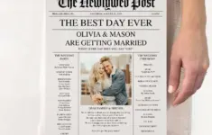 Printable Newspaper Wedding Program