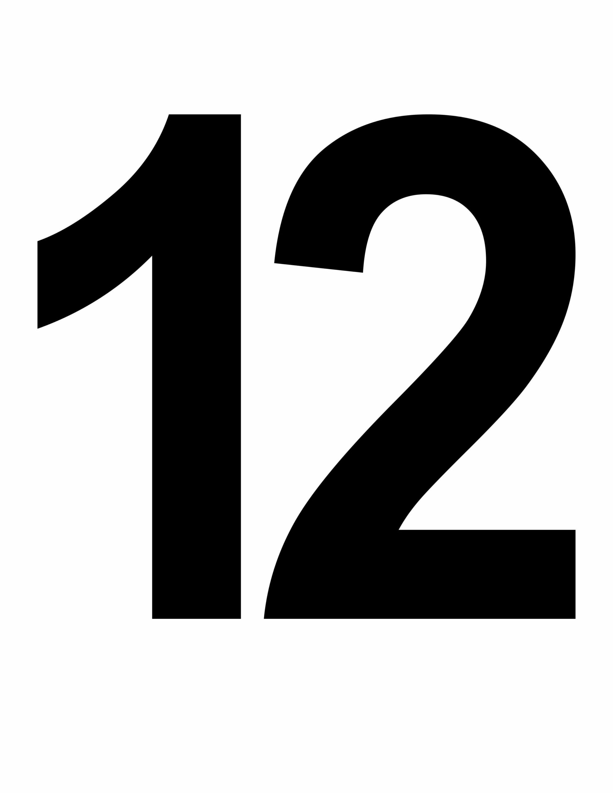 Printable Number 12