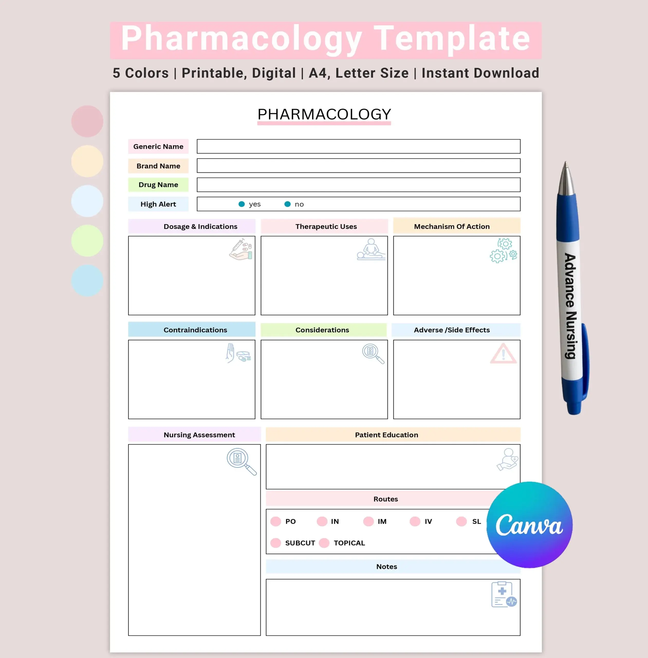 Printable Nursing Reference Cards
