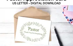 Printable Pastor Appreciation Card