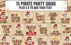 Printable Pirate Themed Party Signs