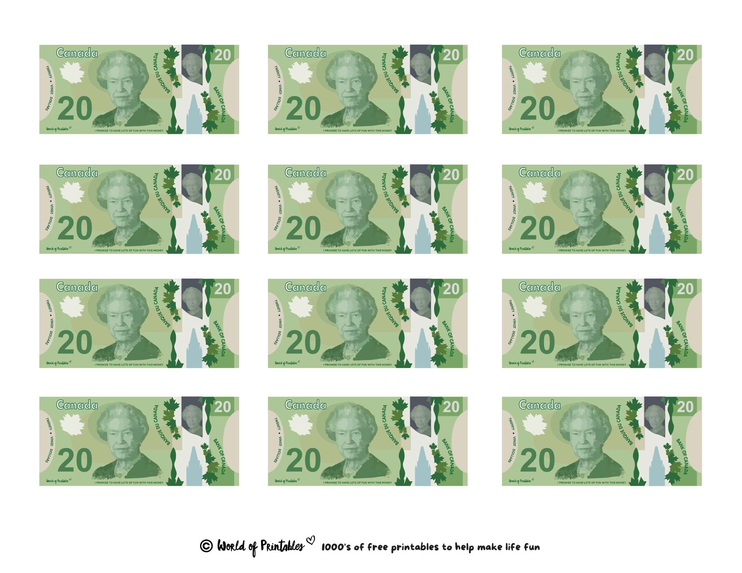 Printable Play Money
