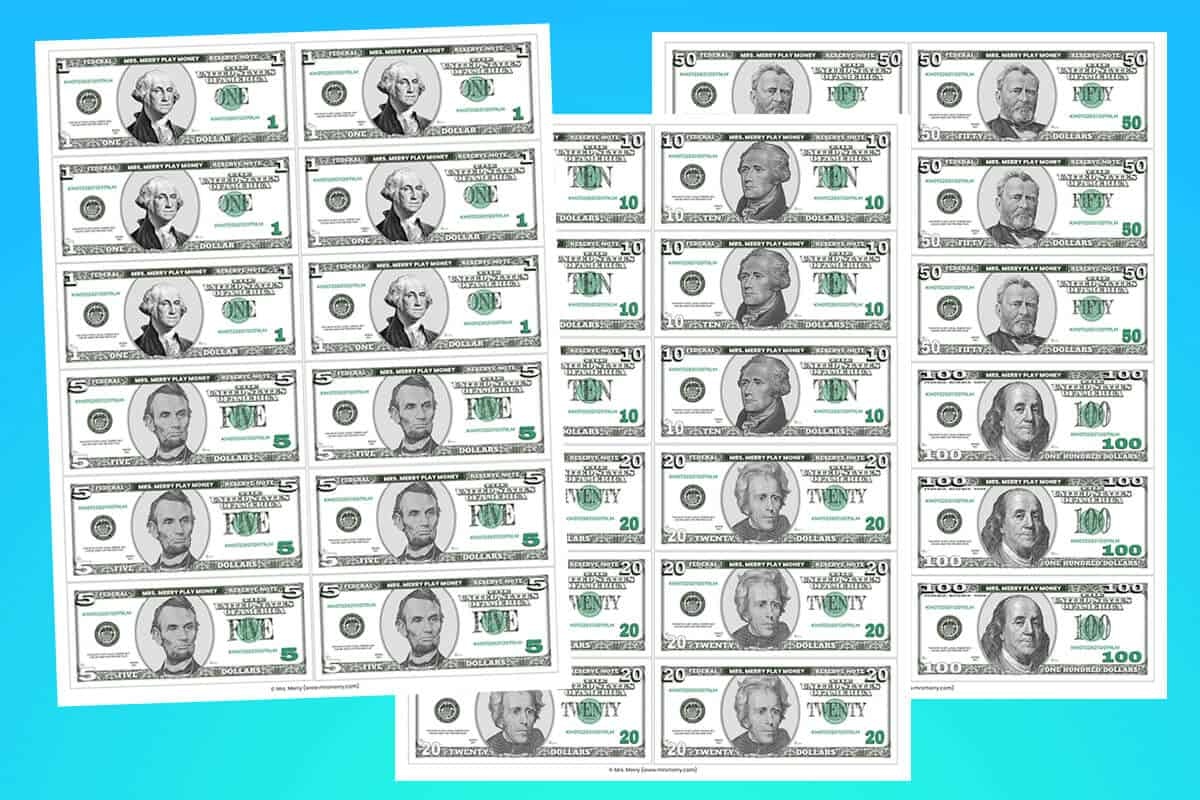 Printable Play Money For Kids Printable Play Money For Kids