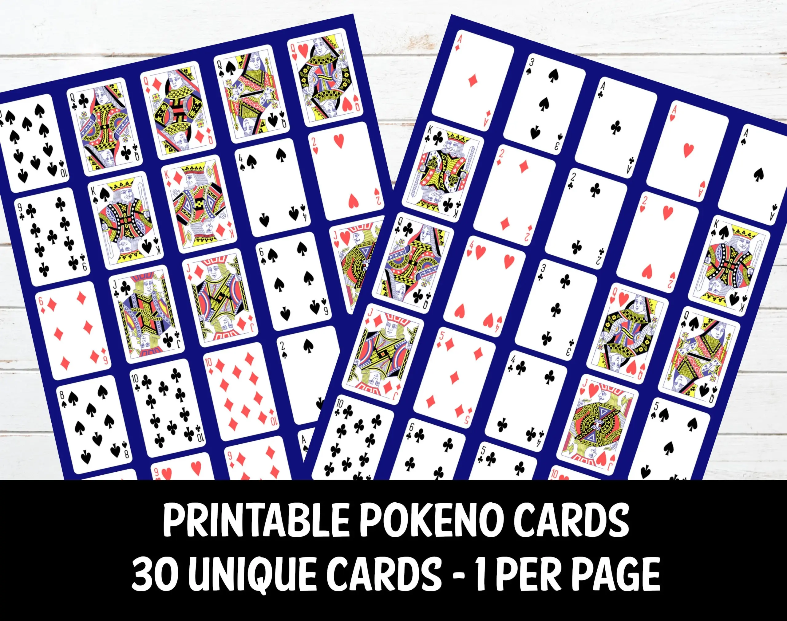 Printable Pokeno Cards 30 Unique Printable Pokeno Cards 30 Unique