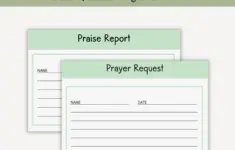 Printable Prayer Request Card Praise