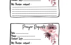 Printable Prayer Request Cards Bible