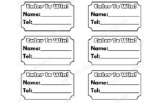 Printable Raffle Tickets Templates Free