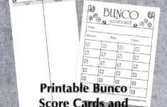 Printable Retro Bunco Score Cards And Table Tallies